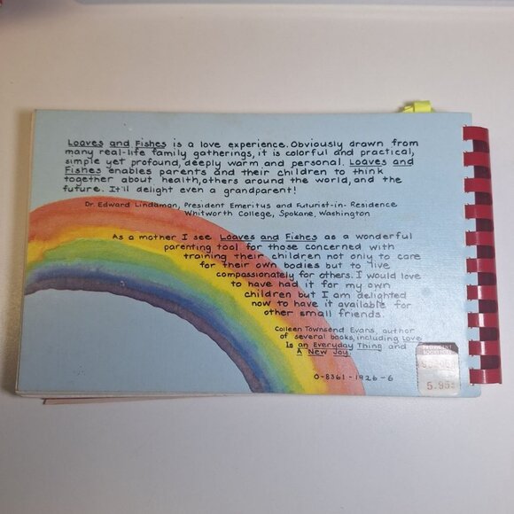 Loaves and Fishes Cook Book 1980 Love Recipes Hunger Healthy Kids Family Vintage - Picture 4 of 4